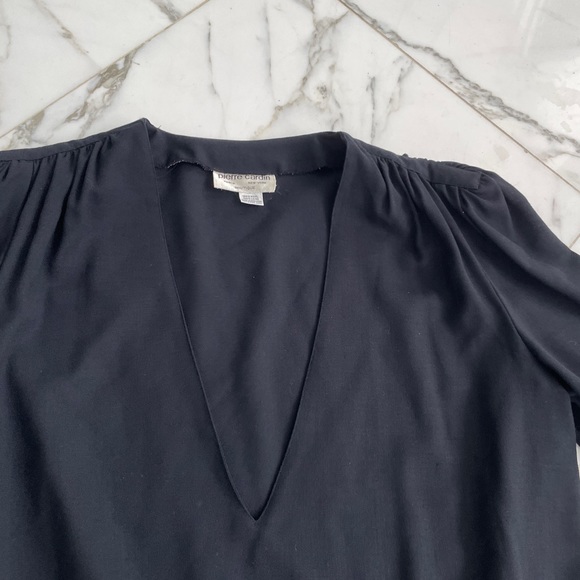 Pierre Cardin 100% Wool Low Cut V Neck Elastic Waist Blouse - Picture 7 of 12